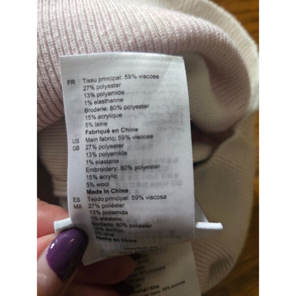 SANDRO Paris x SMILEY Originals Patch Crewneck Tie Dye Sweater Size 3/Large - Picture 4 of 8